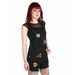 Women's Shorts KILLSTAR - Oracle Denim Overall - Black