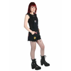 Women's Shorts KILLSTAR - Oracle Denim Overall - Black 9 Women's Shorts KILLSTAR - Oracle Denim Overall - Black -Fashionable street clothing zahradnicky 43