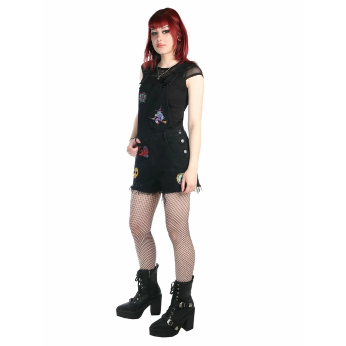 Women's Shorts KILLSTAR - Oracle Denim Overall - Black 6 Women's Shorts KILLSTAR - Oracle Denim Overall - Black - Image 4